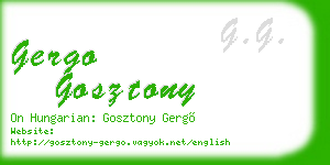 gergo gosztony business card