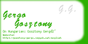 gergo gosztony business card